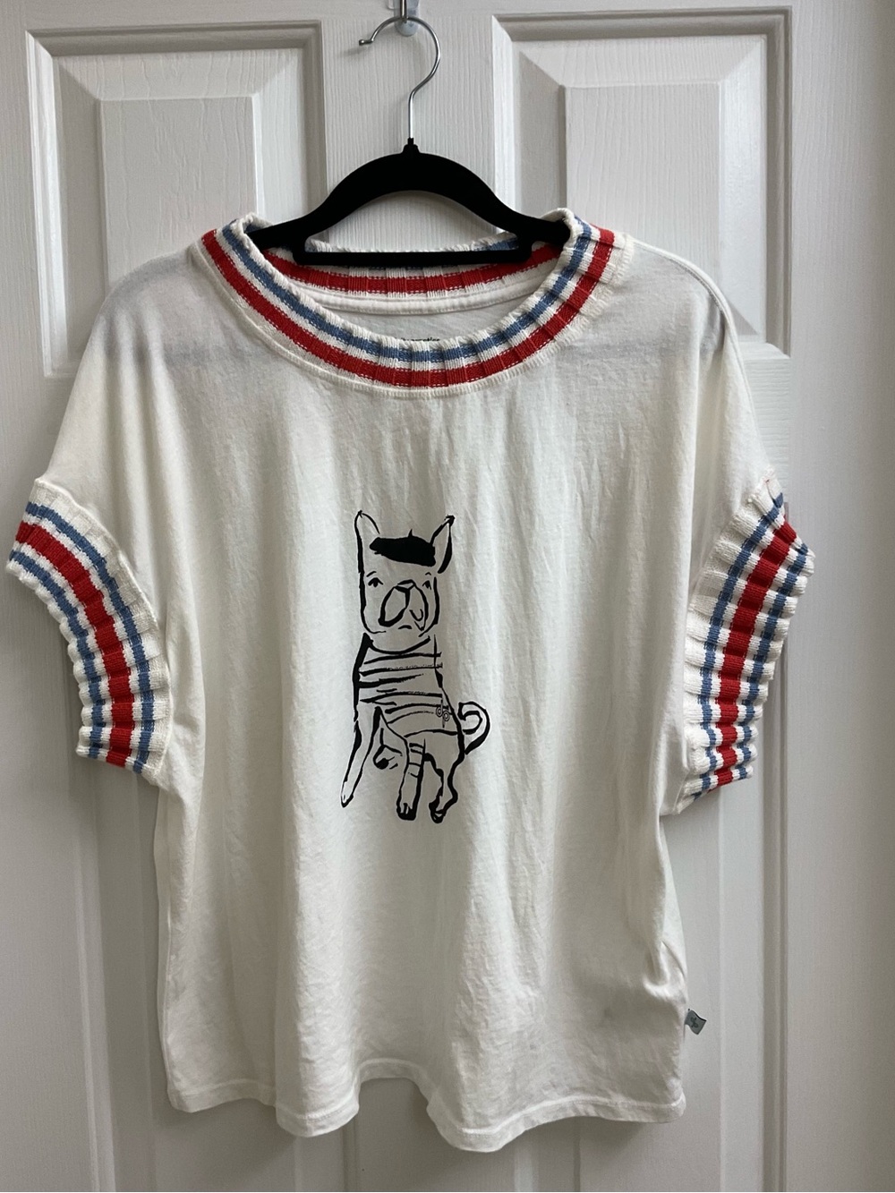 ANTHROPOLOGIE Graphic Short Sleeve Top By Daily Practice Size M